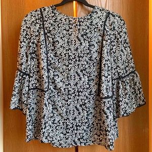 Floral silk blouse